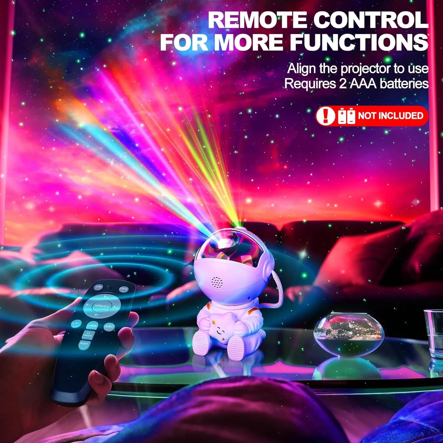 Enchanting Astronaut Starry Sky Projector - Transform Your Space with a Mesmerizing LED Galaxy Lamp for Bedrooms and Playrooms
