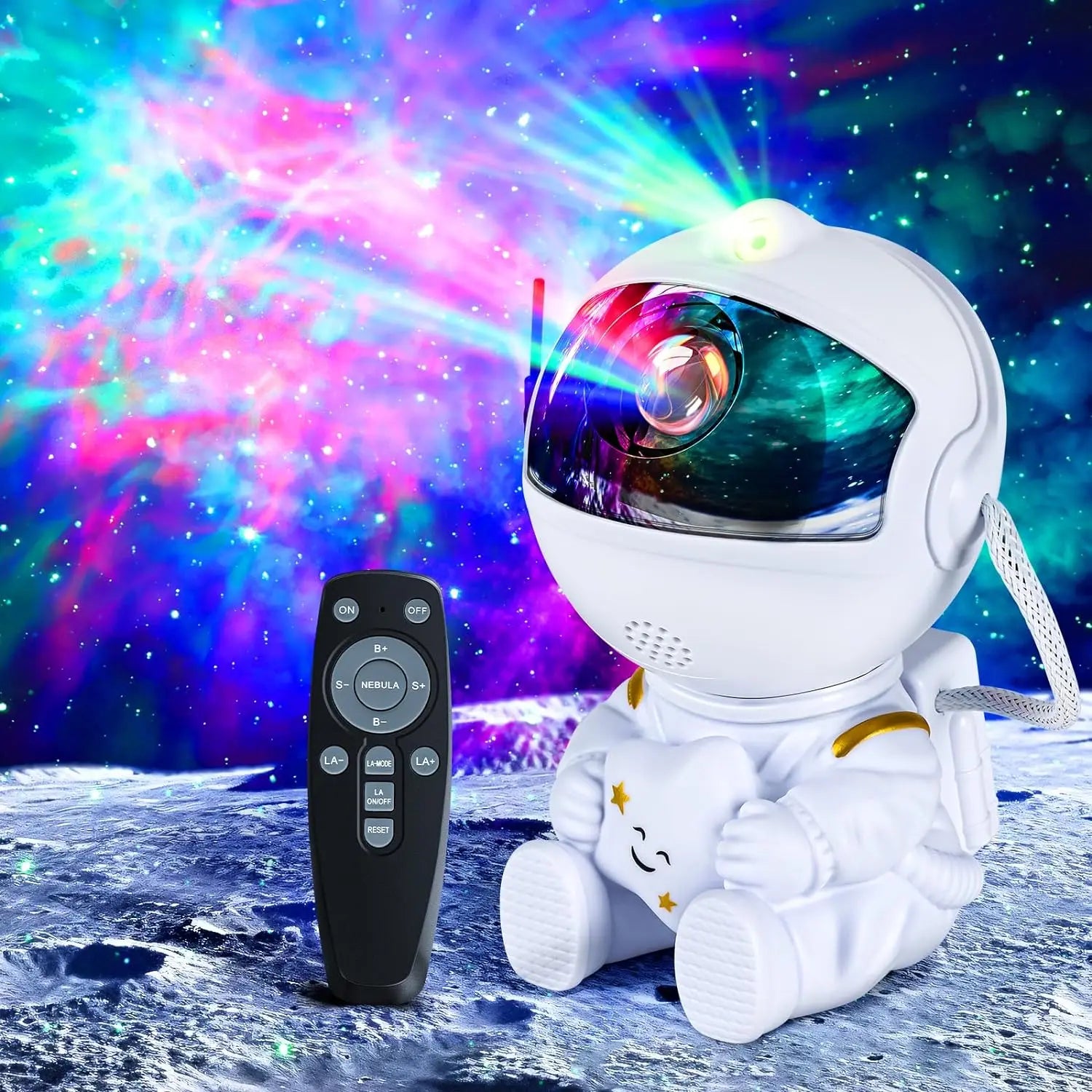 Enchanting Astronaut Starry Sky Projector - Transform Your Space with a Mesmerizing LED Galaxy Lamp for Bedrooms and Playrooms